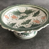 Round decorative porcelain cup hand painted floral decoration Thailand