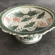 Round decorative porcelain cup hand painted floral decoration Thailand