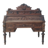 Louis XIII cylinder desk in oak, 19th century