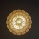Vintage mother-of-pearl and brass pendant lamp