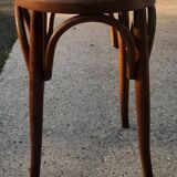 Thonet-style curved wooden stool