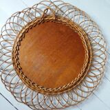 Round rattan mirror 50cm