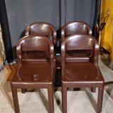 4 chaises par Massoni & Pelizza pour Guzzini, Italie, années 1970