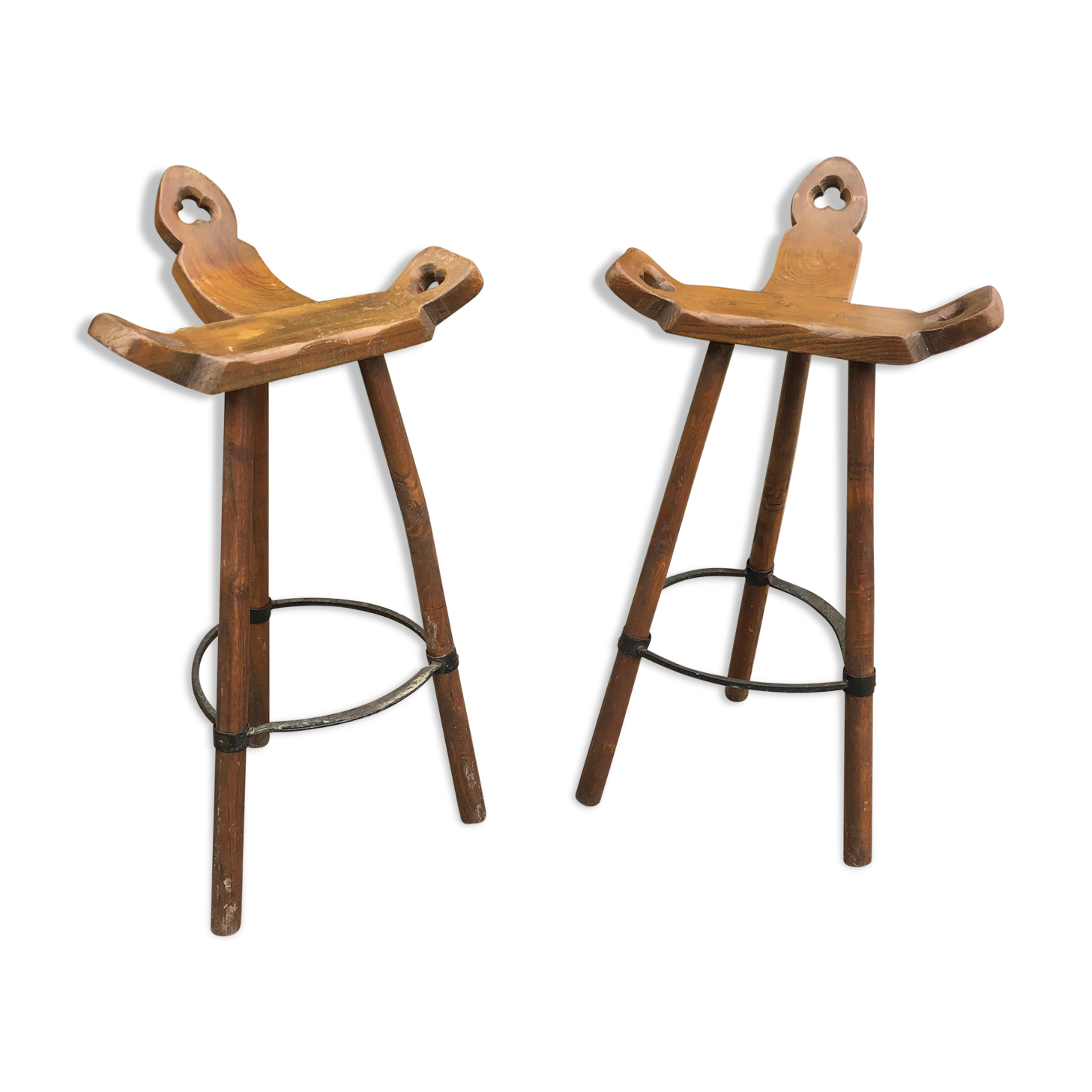 Pair of Spanish brutalist stools