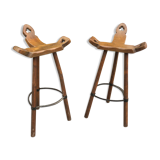 Pair of Spanish brutalist stools