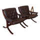 Norwegian Easy Chairs in Leather by Jon Hjortdal, Velledalen. Set of 2.