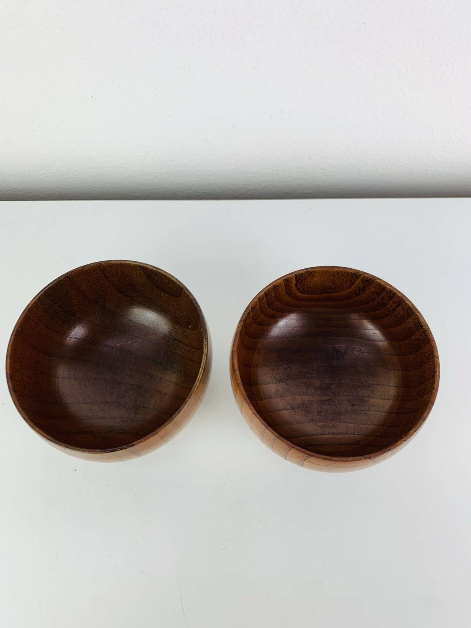 2 bols/vide poche en teck scandinave