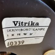 Desk/table lamp from Danish Vitrika (which closed in the early 1990s)