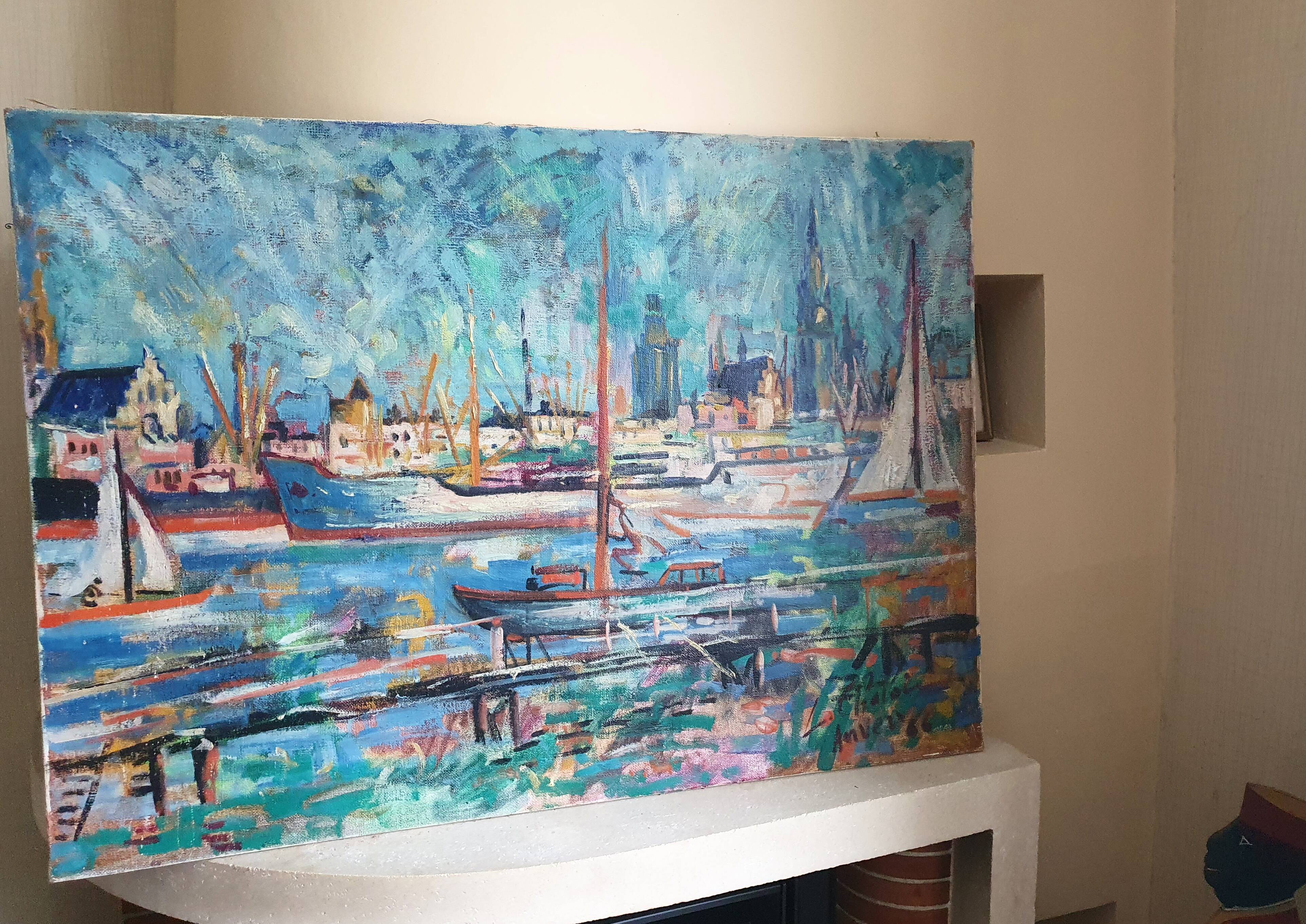Painting by Léon Chaloin 100 x 73 cm