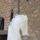 Vintage white onyx bookends – Horse heads