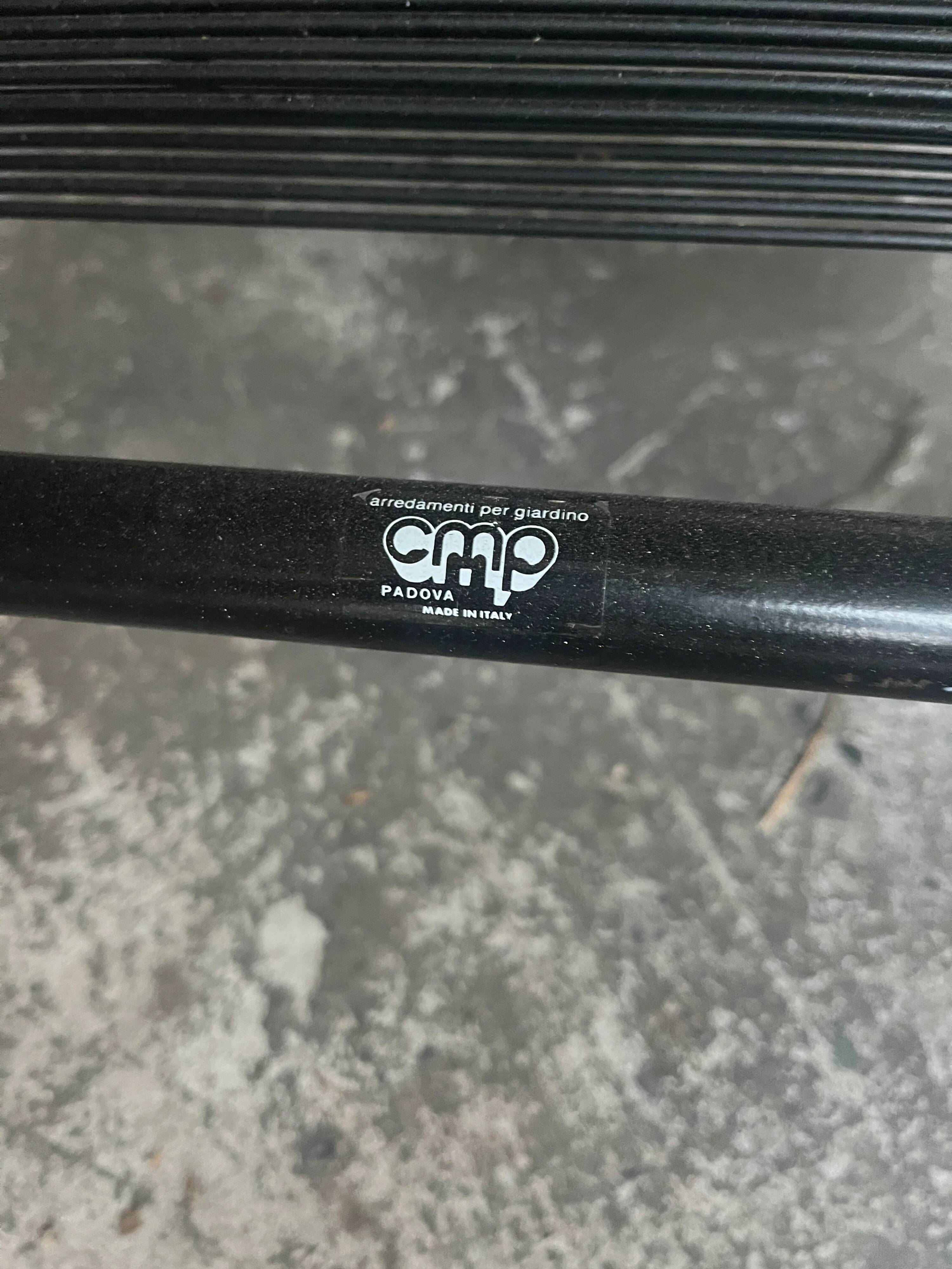 Set of 2 Black PVC Spaghetti Lounge Chairs — Lacquered Metal Frame, Giandomenico Belotti (1980s)