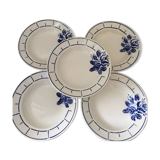 Terre de Fer Badonviller Chanzelles Blue model soup plates