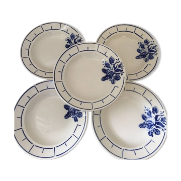 Terre de Fer Badonviller Chanzelles Blue model soup plates