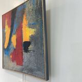 Abstract acrylic painting on canvas