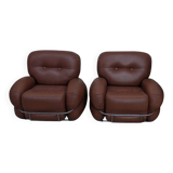 Set of 2 Okay armchairs by Adriano Piazzesi, 70s