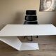 White lacquered desk model Furtif by Daniel Rode for Roche Bobois