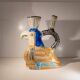 zoomorphic ceramic sculpture vase, Jules Guérin, Bouffioulx stoneware 1950s