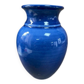 Blue ceramic vase from Salernes Y Boutal Height 17 cm
