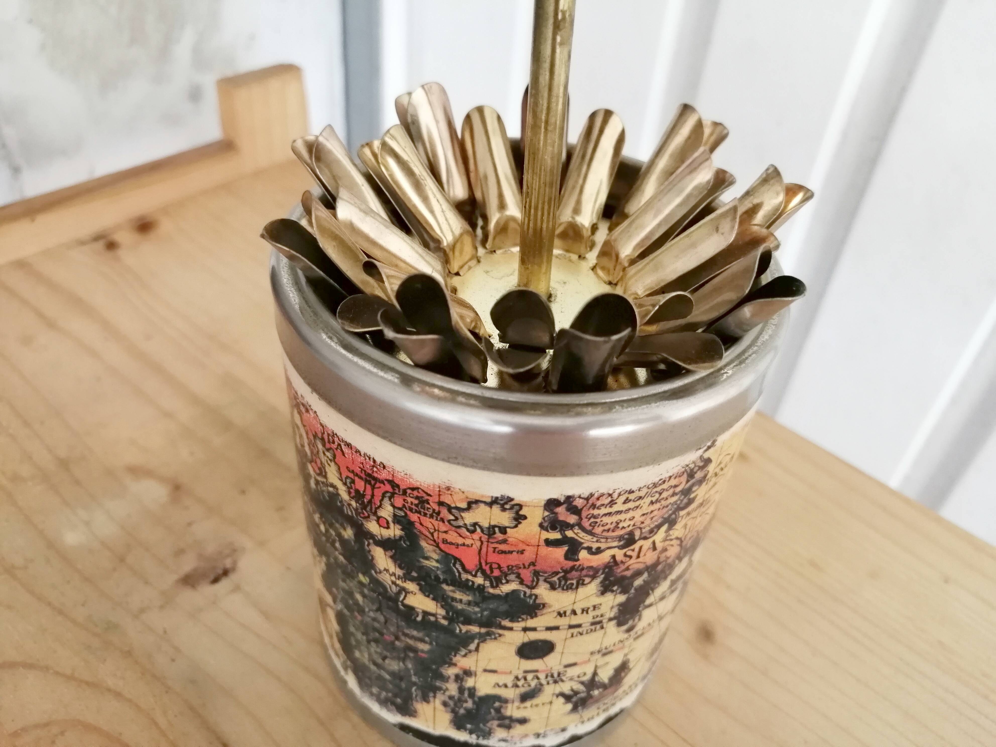 Vintage world map cigarette display