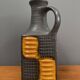 Brown and orange vase by Carstens model 7444-25  West Germany Pottery