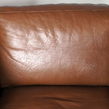 Vintage chair in teak and Danish retro leather 60s 70s