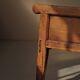 Mountain bench in solid wood, Folk Art, Spain, 19th century