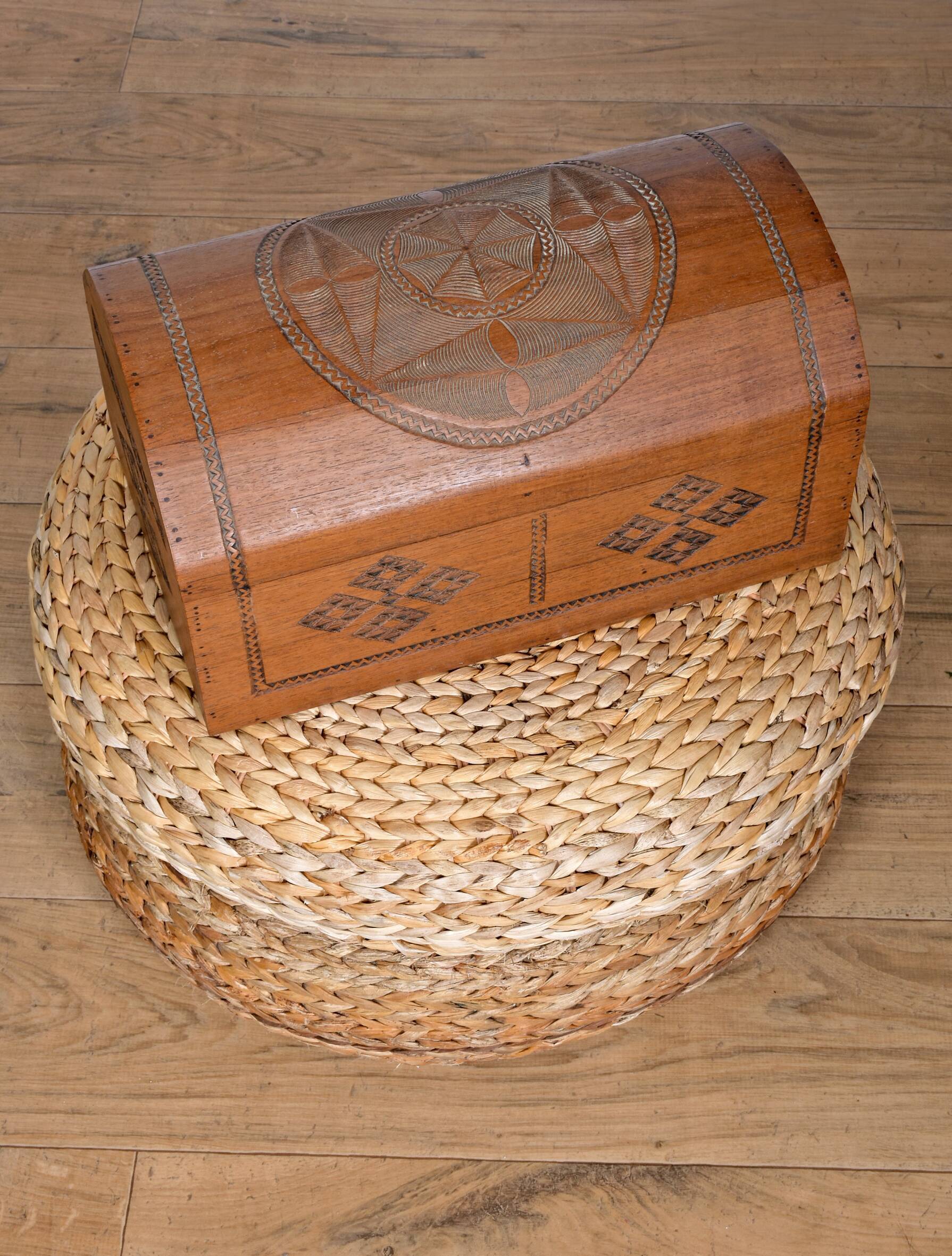 Malagasy carved chest made of precious wood