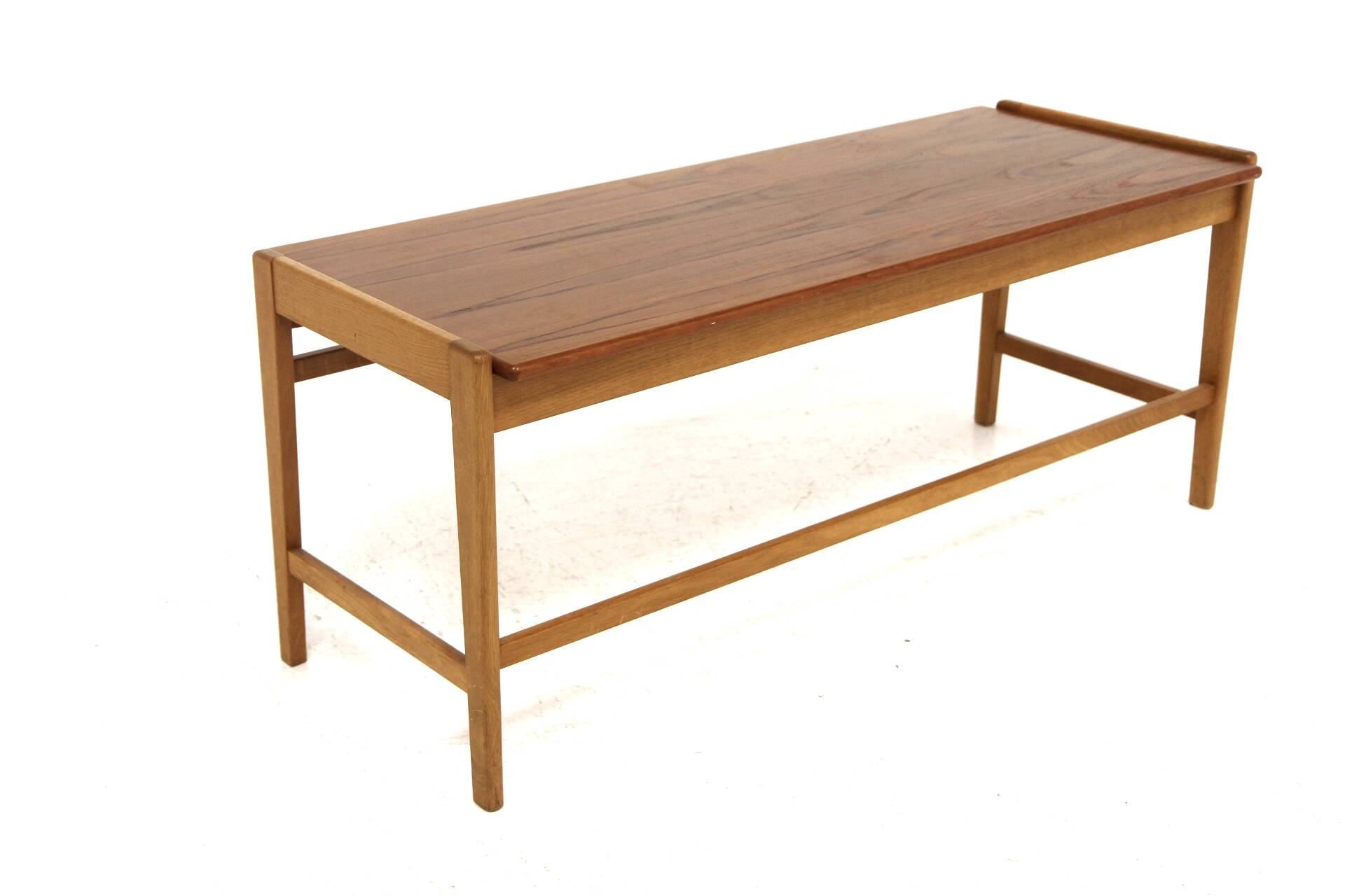 Scandinavian teak and oak bench, Sweden, 1960