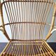 Chaise à dossier haut en rotin avec cadre blanc pour Rohé Noordwolde, Pays-Bas, années 1960