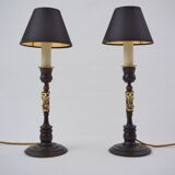 Paire de lampes anciennes Cheshire Cat Lewis Carroll Alice au pays des merveilles années 1920 Royaume-Uni