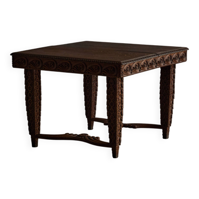 Tables consoles en bois sculptées à la main, France, fin du 19e siècle