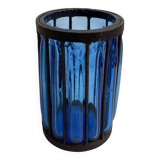 Embedded blown glass vase