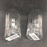2 Christofle crystal glasses