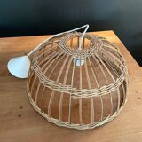 Vintage wicker pendant lamp