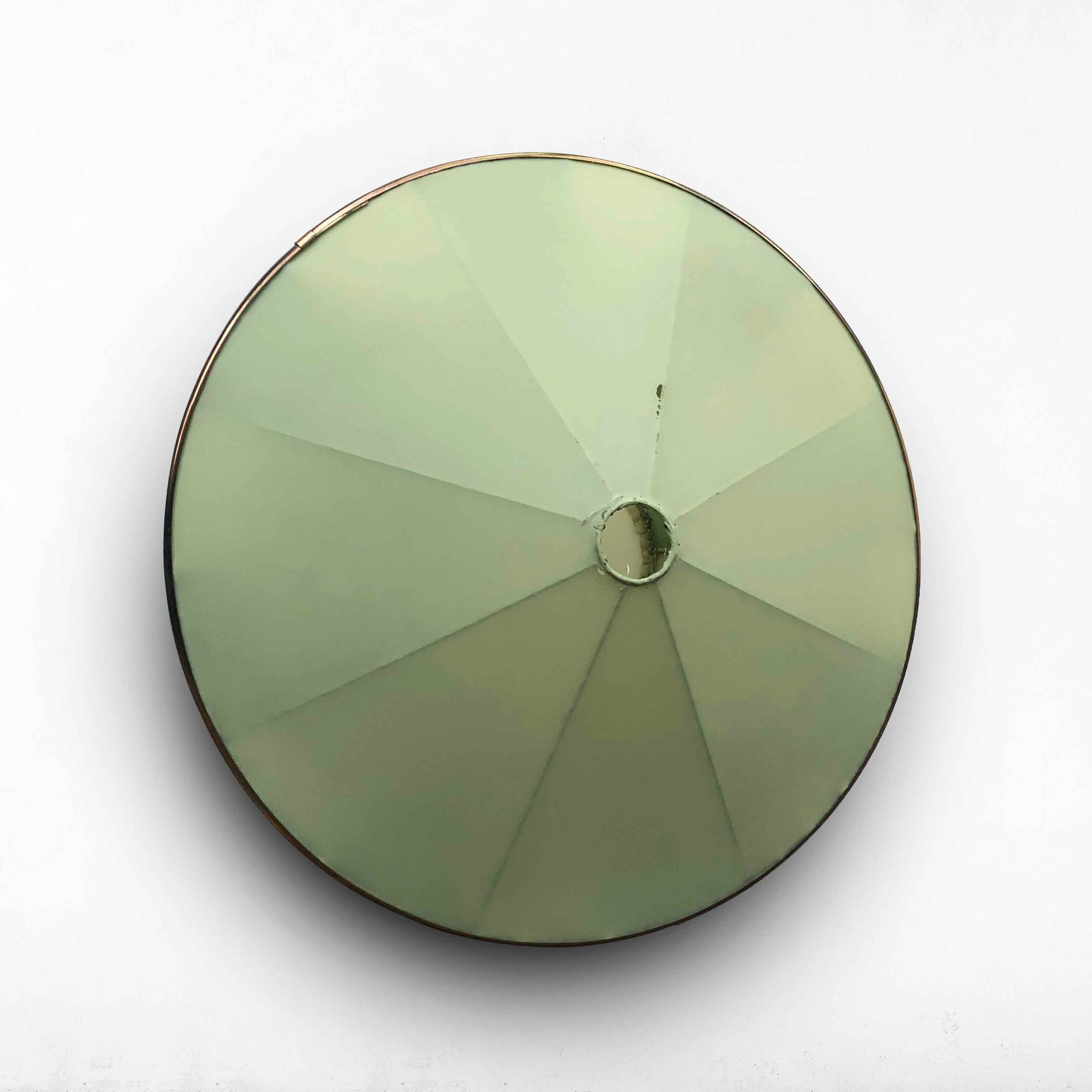 Mid-century floor lamp with pleated shade