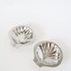 Paire de vide-poches coquillages en inox, design, 1970