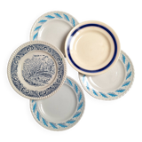 Blue vintage dinner plates