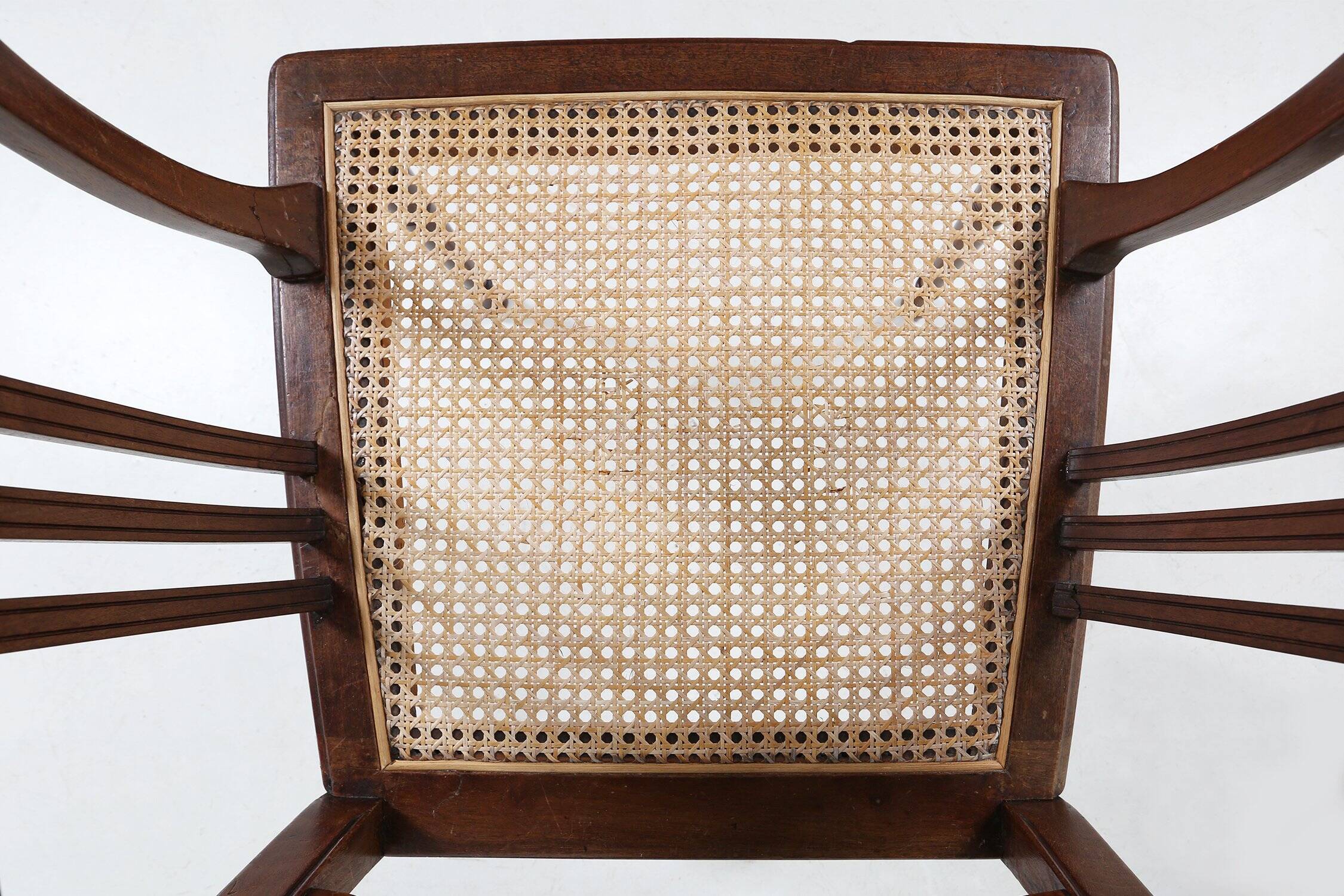 Antique French Armchair with Cane Seat, France, circa 1890