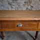 Vintage beech desk with a linoleum top and drawer.