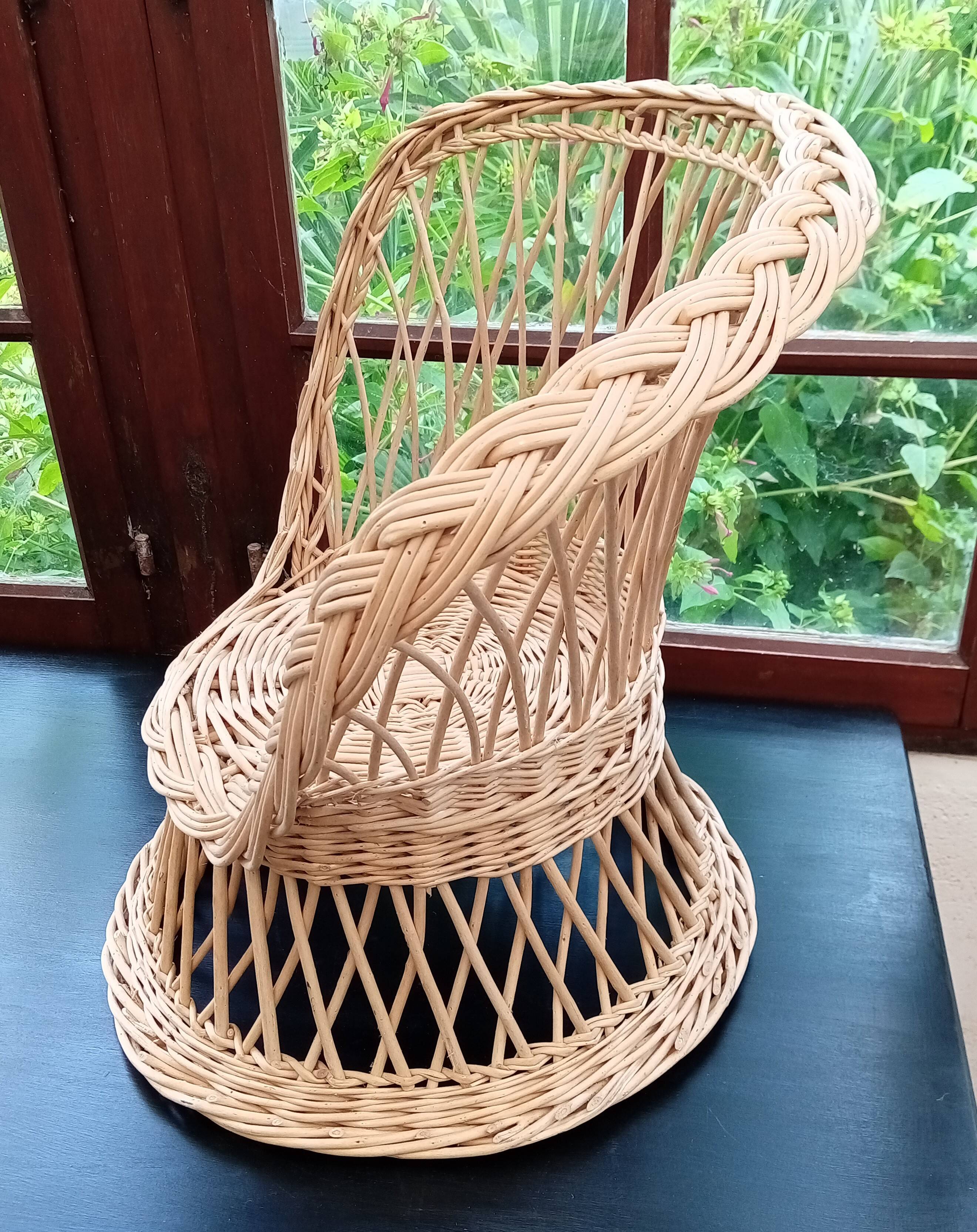 Rattan children's armchair