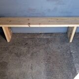 Patinated natural solid wood bench 180cm