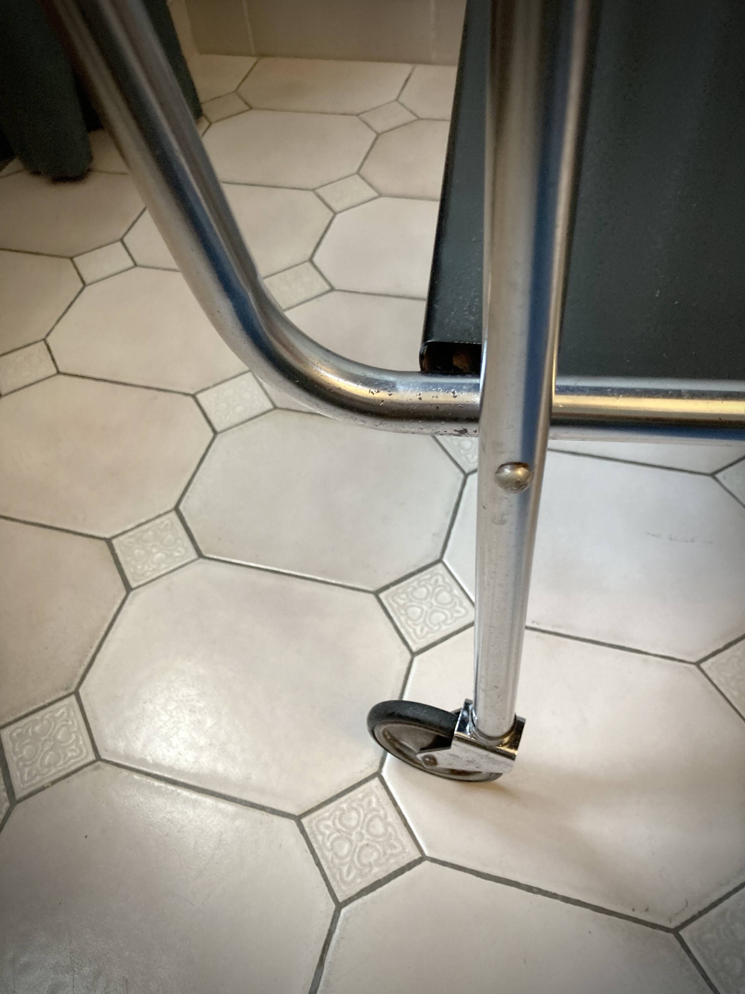 French Regency style metal serving trolley 1950