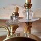 Pair of old brass wall sconces
