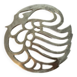Brass trivet Sleeping Swan