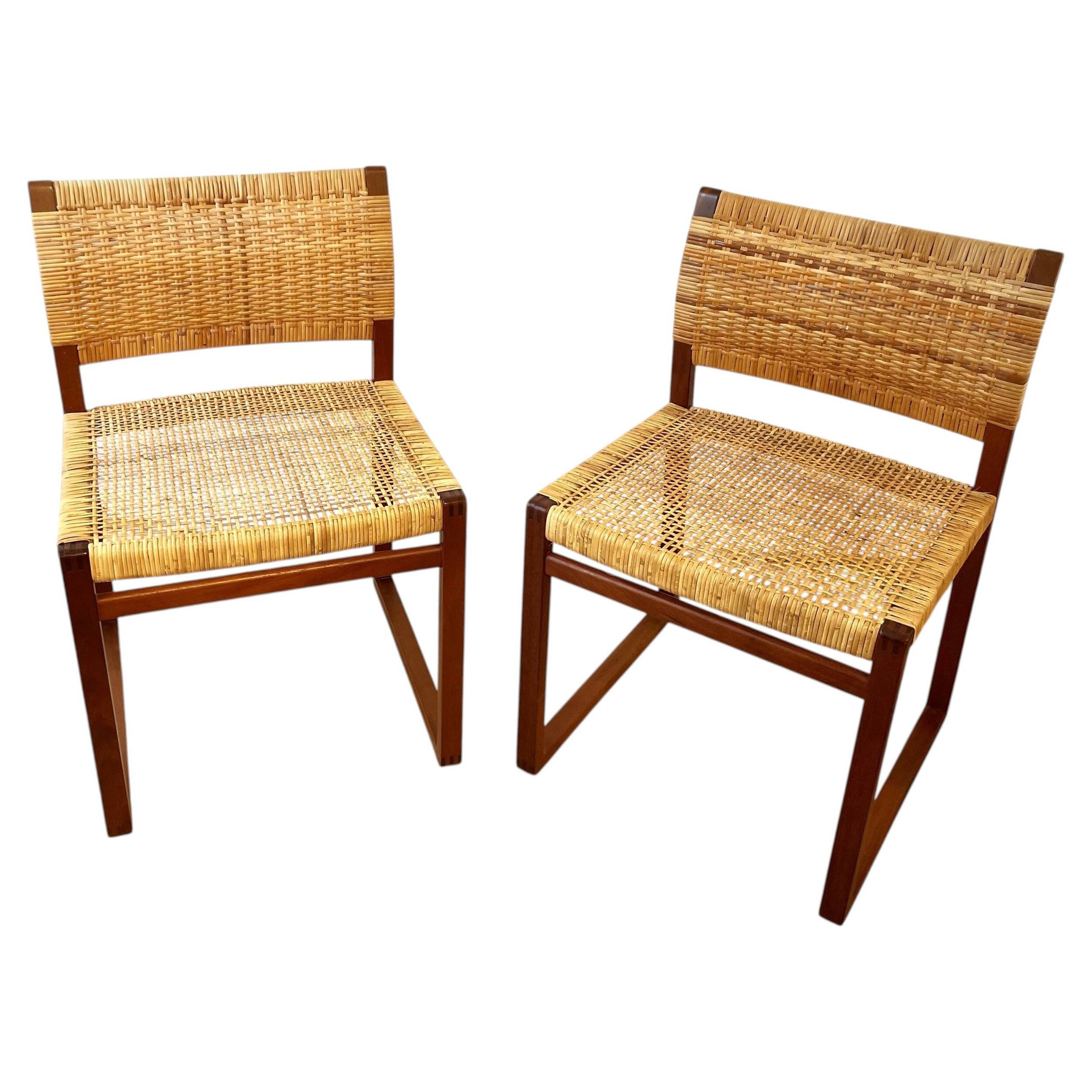 BM61 chairs in mahogany by Borge Mogensen