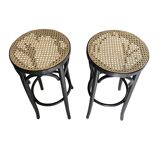 Vintage caned bar stools