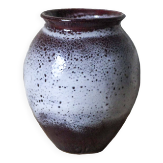 Vase en céramique émaillé signé Rouhier