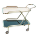 Vintage brass service trolley from the 1960s, Midcentury brass bar trolley.