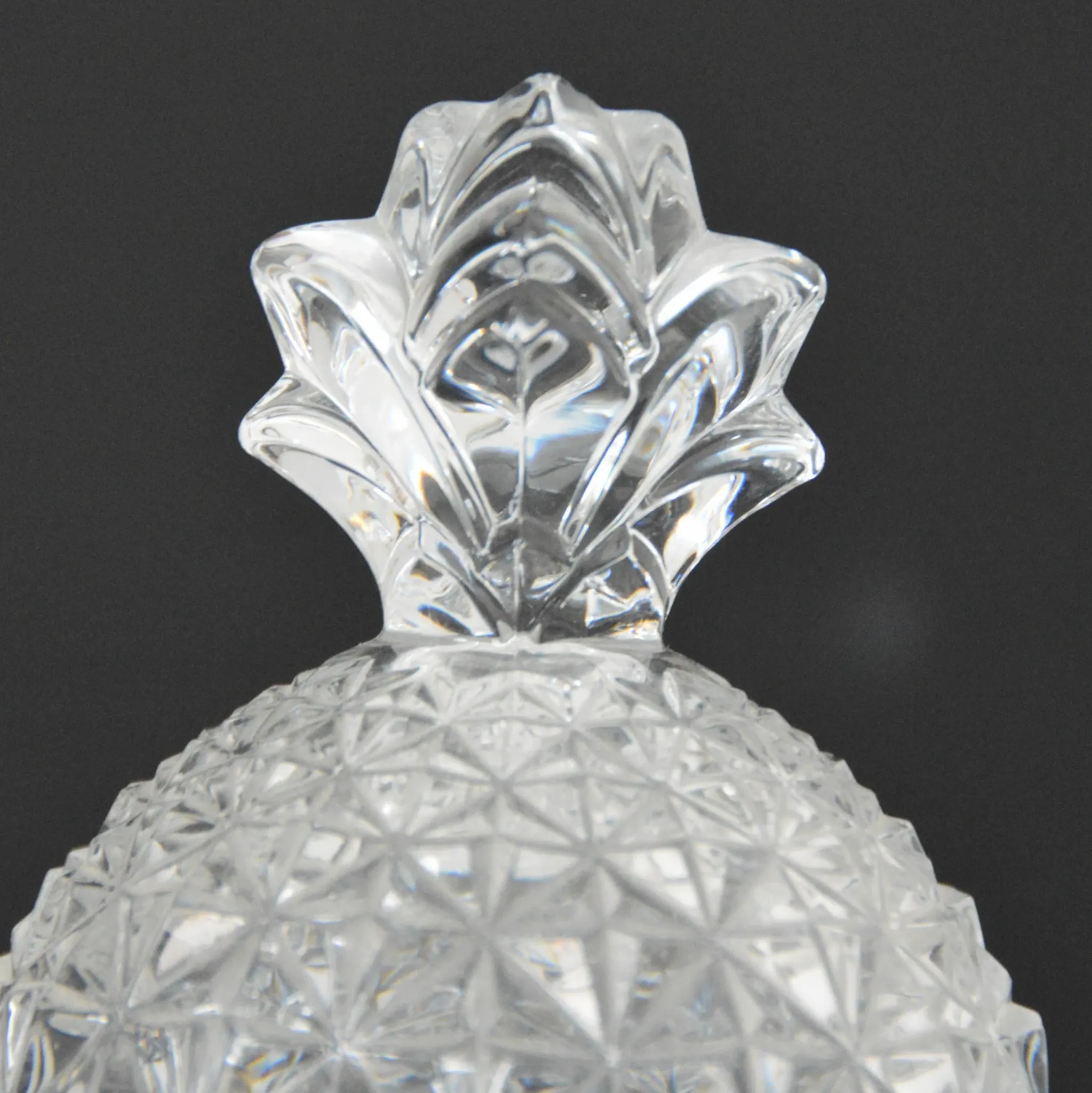 Sugar bowl / Candy dish pineapple crystal 1970
