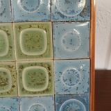 Dessous plat vintage en bois et céramique